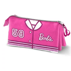 Outlet Barbie Rosa Estuche Portatodo Triple Varsity