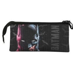 New Batman Negro Estuche Portatodo Triple Face