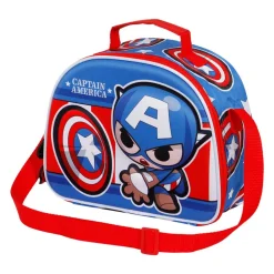 Discount Capitán América Azul Bolsa Portamerienda 3D Let's go