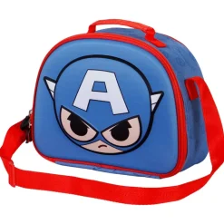 Hot Capitán América Azul Bolsa Portamerienda 3D Bobblehead