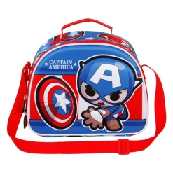 Discount Capitán América Azul Bolsa Portamerienda 3D Let's go