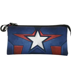 Clearance Capitán América Azul Estuche Portatodo Triple ECO Courage