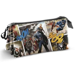 Outlet Capitán América Multicolor Estuche Portatodo Triple Comic