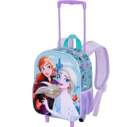 New Frozen 2 Azul Mochila 3D con Ruedas Pequeña Spring