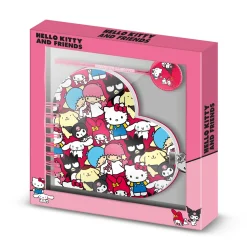 Outlet Hello Kitty Multicolor Cuad Corazón Llave+Boli