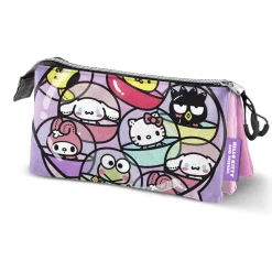Outlet Hello Kitty Rosa Estuche Portatodo Triple Gashapon