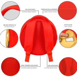 Fashion Iron Man Rojo Mochila Emoji Send