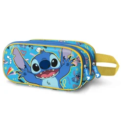 Hot Lilo y Stitch Azul Estuche Portatodo Doble 3D Hello