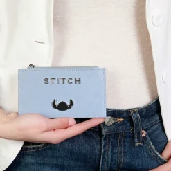 Discount Lilo y Stitch Azul Tarjetero Slim Steel