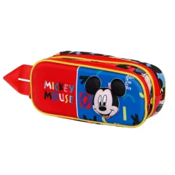 Clearance Mickey Mouse Azul Estuche Portatodo Doble 3D Joyful