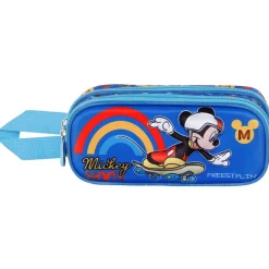 Best Mickey Mouse Azul Estuche Portatodo Doble 3D Freestyle