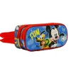 New Mickey Mouse Multicolor Estuche Portatodo Doble 3D Fun