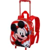 Hot Mickey Mouse Multicolor Mochila 3D con Ruedas Pequeña Twirl