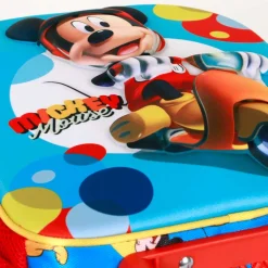 Fashion Mickey Mouse Multicolor Mochila 3D con Ruedas Pequeña Scooter