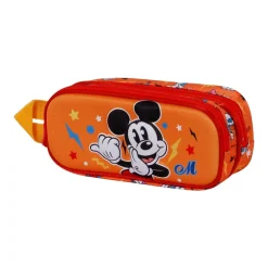 Online Mickey Mouse Naranja Estuche Portatodo Doble 3D Whisper