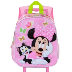 Hot Minnie Mouse Multicolor Mochila 3D con Ruedas Pequeña Kitten