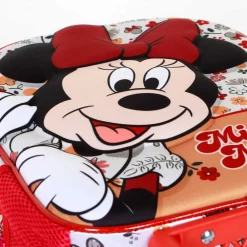 New Minnie Mouse Multicolor Mochila 3D con Ruedas Pequeña Flowered