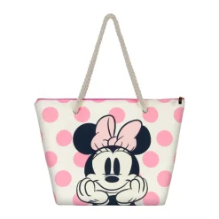 Outlet Minnie Mouse Rosa Bolsa de Playa Soleil Dots