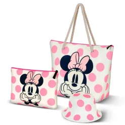 Outlet Minnie Mouse Rosa Bolsa de Playa Soleil Dots