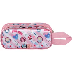 Fashion Minnie Mouse Rosa Estuche Portatodo Doble 3D Power