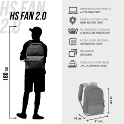 Fashion Naruto Negro Mochila HS FAN 2.2 Weapons