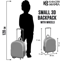 Online One Piece Azul Mochila con Ruedas Pequeña Monkey