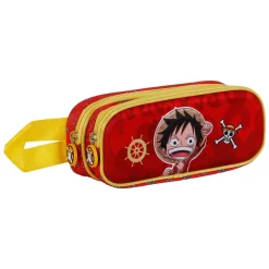 Fashion One Piece Rojo Estuche Portatodo Doble 3D Luffy