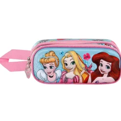 Hot Princesas Disney Azul Estuche Portatodo Doble 3D Adorable