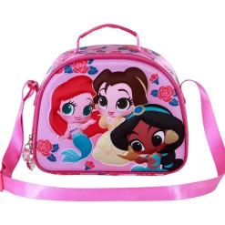New Princesas Disney Rosa Bolsa Portamerienda 3D Flowers