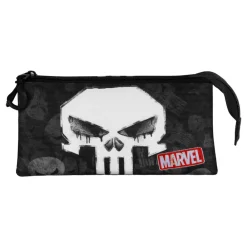 Discount Punisher Negro Estuche Portatodo Triple Skull