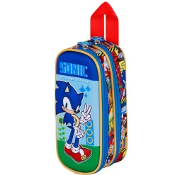 Online Sonic Azul Estuche Portatodo Doble 3D Unstoppable