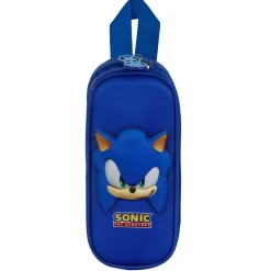 Clearance Sonic Azul Estuche Portatodo Doble 3D Face