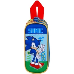 Online Sonic Azul Estuche Portatodo Doble 3D Unstoppable