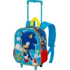 Outlet Sonic Azul Mochila 3D con Ruedas Pequeña Go