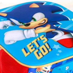 Outlet Sonic Azul Mochila 3D con Ruedas Pequeña Go