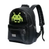 Hot Space Invaders Negro Mochila Fashion Alien