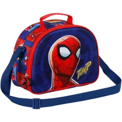 New Spiderman Azul Bolsa Portamerienda 3D Sides