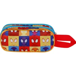 Online Spiderman Azul Estuche Portatodo Doble 3D Three