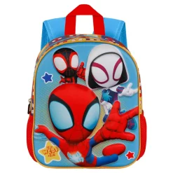 New Spiderman Azul Mochila 3D Pequeña Three