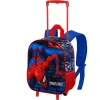 Fashion Spiderman Multicolor Mochila 3D con Ruedas Pequeña Wall