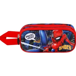 Discount Spiderman Rojo Estuche Portatodo Doble 3D Mighty